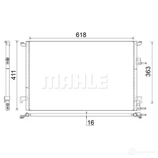 Радиатор кондиционера MAHLE ORIGINAL AC 589 000S 1437577984 81GTB 7T