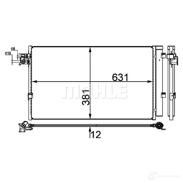 Радиатор кондиционера MAHLE ORIGINAL AC 38 000P 1437581536 BFD4 R изображение 0