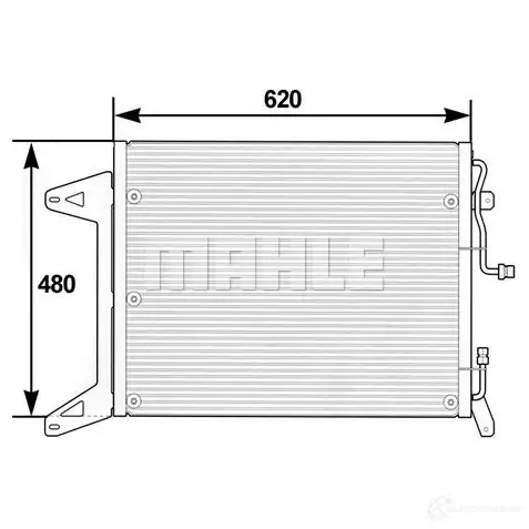 Радиатор кондиционера MAHLE ORIGINAL 1437581393 UUS PXA AC 280 000P изображение 0