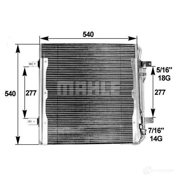 Радиатор кондиционера MAHLE ORIGINAL 1437581414 AC 284 000P 4I 4P2CM изображение 0