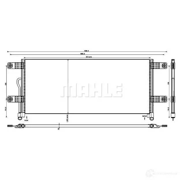 Радиатор кондиционера MAHLE ORIGINAL YP5 Q7 AC 784 000P 1437581834 изображение 0