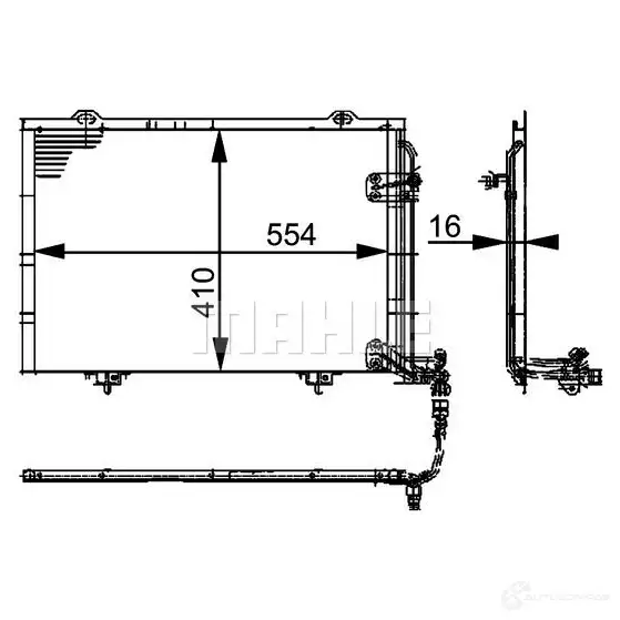 Радиатор кондиционера MAHLE ORIGINAL 1437581508 ac211000p AGF9 Y0 - Изображение 1