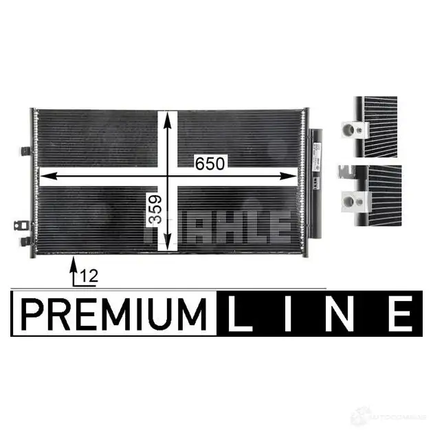 Радиатор кондиционера MAHLE ORIGINAL 1437581808 AC 33 000P 7LRG5 Z изображение 7