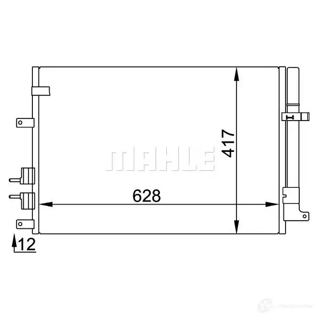 Радиатор кондиционера MAHLE ORIGINAL 1437582188 U5 QQ4G AC 696 000P - Изображение 1