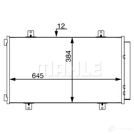 Радиатор кондиционера MAHLE ORIGINAL 1437584654 EBY C1C AC 70 000S изображение 0