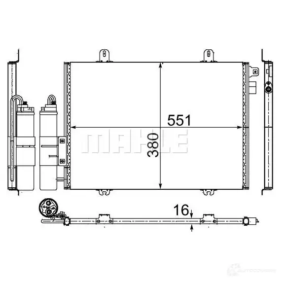 Радиатор кондиционера MAHLE ORIGINAL 1437579556 CI AWGP AC 221 000S - Изображение 1