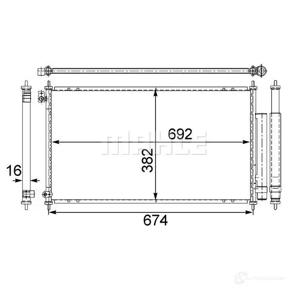 Радиатор кондиционера MAHLE ORIGINAL 1437579896 AC 467 001S IW9K IZ - Изображение 1
