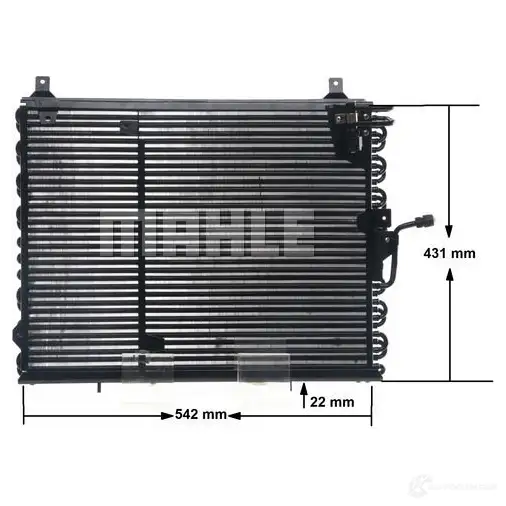 Радиатор кондиционера MAHLE ORIGINAL 1437579402 AC 150 000S RFU FU1 - Изображение 1
