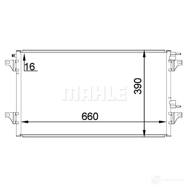 Радиатор кондиционера MAHLE ORIGINAL 1437584987 7QZLL T6 AC 297 000P изображение 0