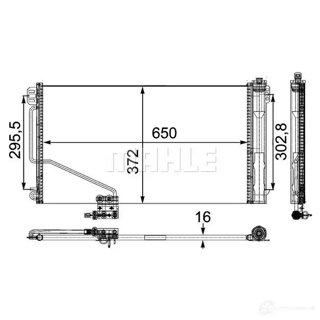 Радиатор кондиционера MAHLE ORIGINAL AC 449 000P WFY9 B 1437582204 - Изображение 1