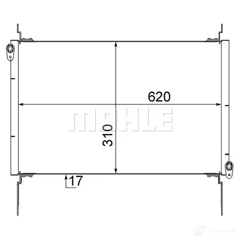 Радиатор кондиционера MAHLE ORIGINAL 1437587853 AC 562 000S G6 0GSB