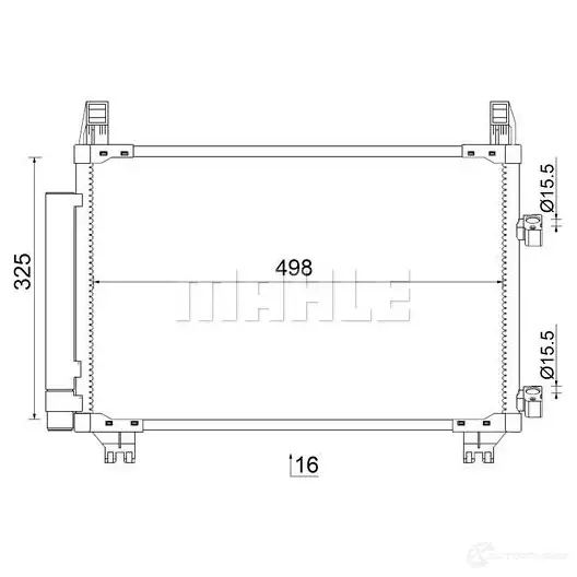Радиатор кондиционера MAHLE ORIGINAL AC 793 000S NI UJ9XI 1437579347 изображение 0