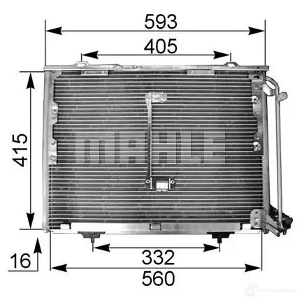 Радиатор кондиционера MAHLE ORIGINAL AC 168 001S 1437579626 4 DNRT изображение 0