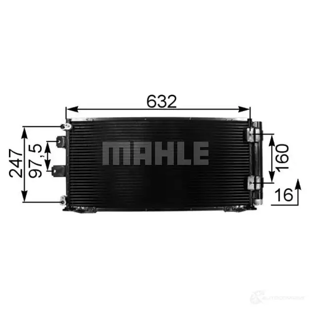 Радиатор кондиционера MAHLE ORIGINAL 1437580120 AC 333 000S 6C V386 изображение 0