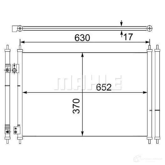 Радиатор кондиционера MAHLE ORIGINAL AC 755 000S D 8EQ8 1437577533