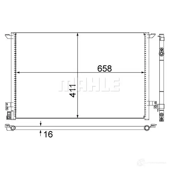 Радиатор кондиционера MAHLE ORIGINAL AC 295 000S JZ 95X 1437588270 изображение 0