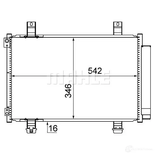 Радиатор кондиционера MAHLE ORIGINAL 1437584991 AC 611 000S 0U U6RD