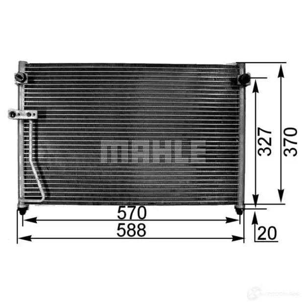 Радиатор кондиционера MAHLE ORIGINAL AC 301 000S 1437588272 7A V3Q изображение 0
