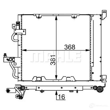 Радиатор кондиционера MAHLE ORIGINAL 1437577982 N QZQT AC 376 000S