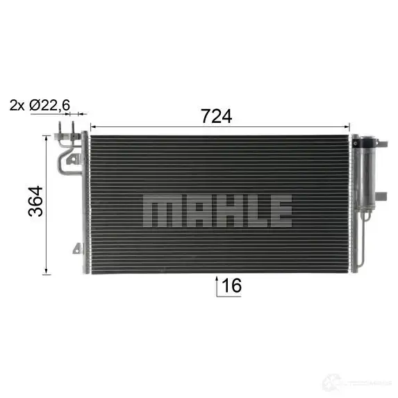 Радиатор кондиционера MAHLE ORIGINAL IC TSK4D AC 103 000P 1437581136 изображение 4