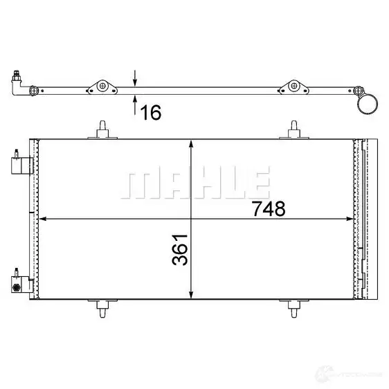 Радиатор кондиционера MAHLE ORIGINAL QQXO 2H AC 465 000S 1437584401