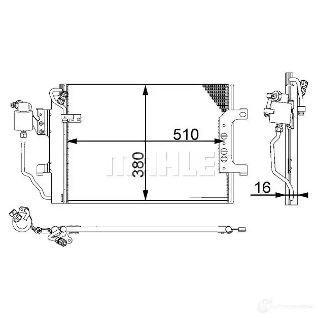 Радиатор кондиционера MAHLE ORIGINAL INZ QC1 1437584038 AC 348 000P - Изображение 1
