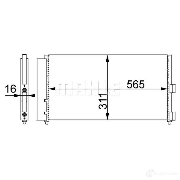Радиатор кондиционера MAHLE ORIGINAL 1437580374 31 A6N AC 372 000P - Изображение 1