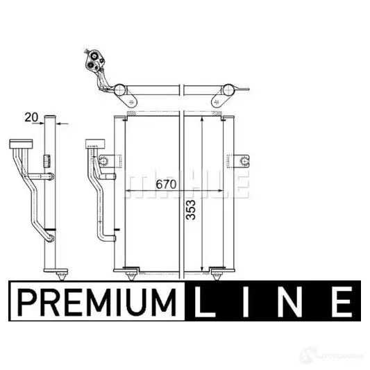 Радиатор кондиционера MAHLE ORIGINAL AC 458 000P SS FRUD 1437584792 изображение 1
