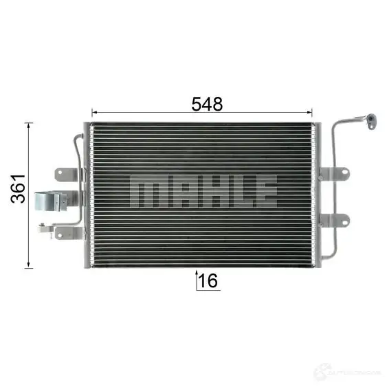 Радиатор кондиционера MAHLE ORIGINAL AC 228 000P 4XA0 O4N 1437581109 изображение 4