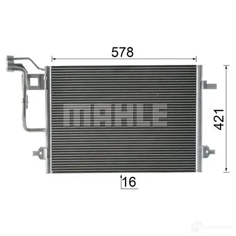 Радиатор кондиционера MAHLE ORIGINAL X2TZ ANJ 1437584376 AC 300 000P изображение 4