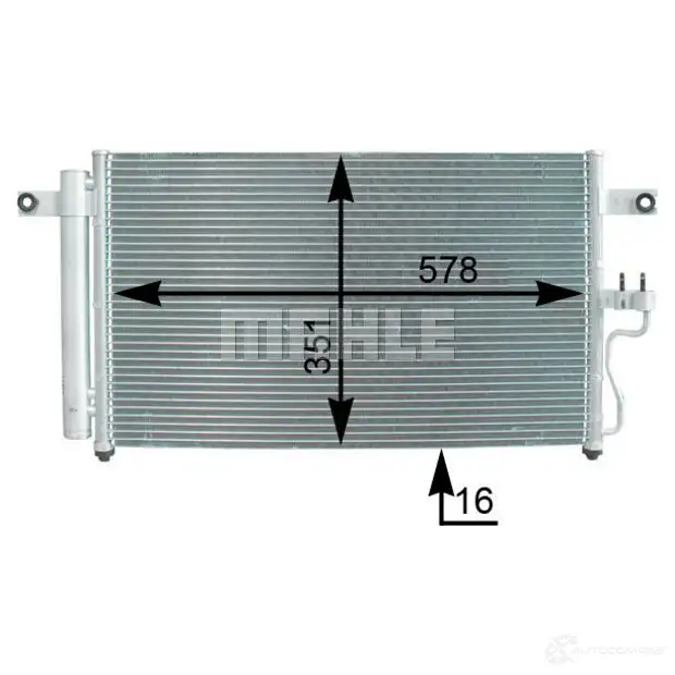 Радиатор кондиционера MAHLE ORIGINAL 1437587650 AC 397 000P 1JL ZTS8 - Изображение 1
