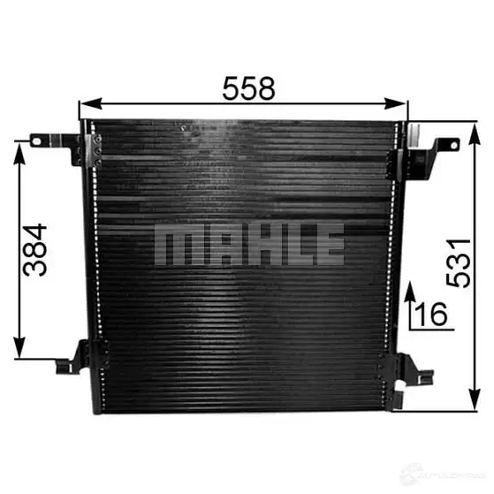 Радиатор кондиционера MAHLE ORIGINAL FNUY68 W AC 259 000P 1437580798 изображение 0