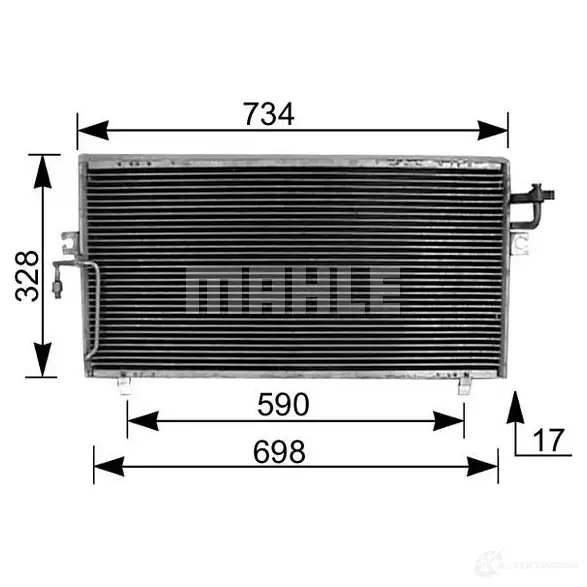 Радиатор кондиционера MAHLE ORIGINAL X52 SW 1437581364 AC 187 000S изображение 0