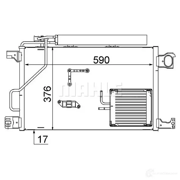 Радиатор кондиционера MAHLE ORIGINAL AC 661 000S 1437581576 QJDV JR