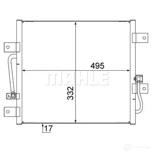 Радиатор кондиционера MAHLE ORIGINAL 1437588041 5OO MYV1 ac563000s