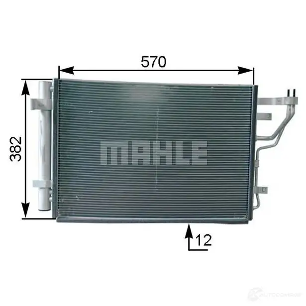 Радиатор кондиционера MAHLE ORIGINAL AC 442 000P 4P MB90 1437580843 изображение 0