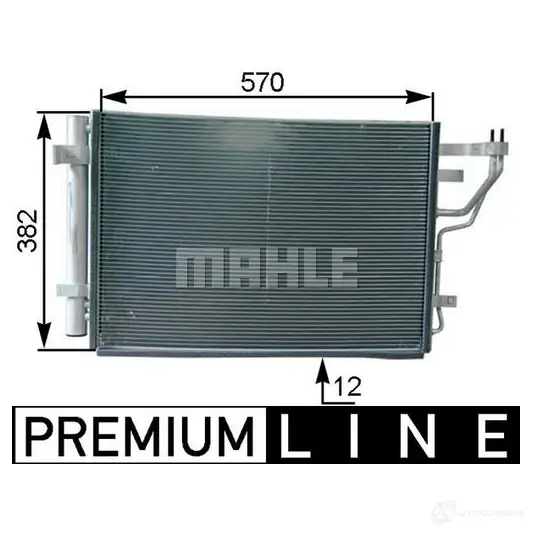 Радиатор кондиционера MAHLE ORIGINAL AC 442 000P 4P MB90 1437580843 изображение 1