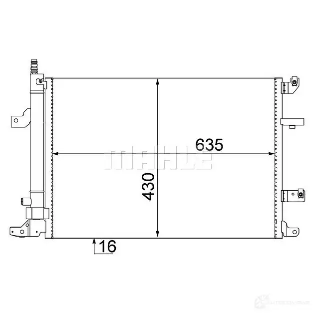 Радиатор кондиционера MAHLE ORIGINAL W9KL U 1437580851 AC 497 000S