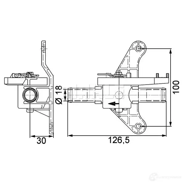 Кран печки MAHLE ORIGINAL KD1IE 45 CV 5 000P 1437628893 - Изображение 1
