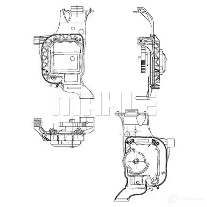 Привод заслонки отопителя салона MAHLE ORIGINAL AA 17 000P 1437629247 VK52 35M - Изображение 1