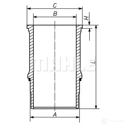Гильза цилиндра MAHLE ORIGINAL 227 WN 68 227 WN 68 00 2354028 RX50WRS