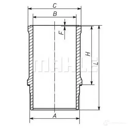 Гильза цилиндра MAHLE ORIGINAL 1N1T AVB 1423552795 039wn25 изображение 0