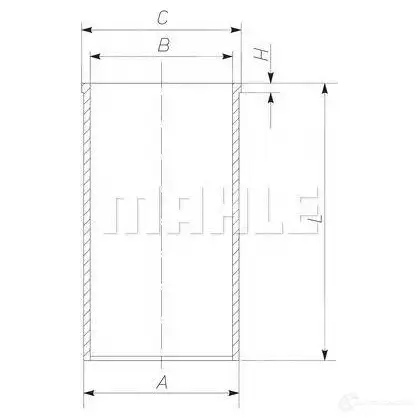 Гильза цилиндра MAHLE ORIGINAL 043wt06 1423552893 EFKC0I D изображение 0