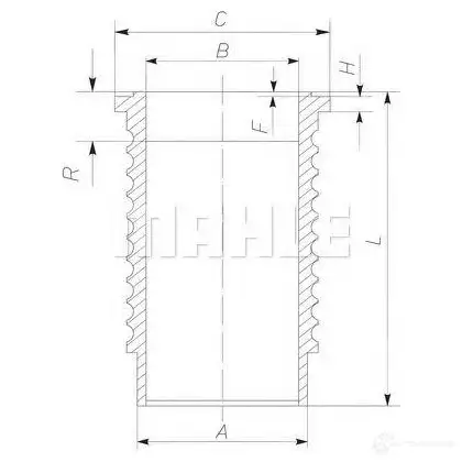 Гильза цилиндра MAHLE ORIGINAL 1423552988 GJ7 AXVI 061wn13