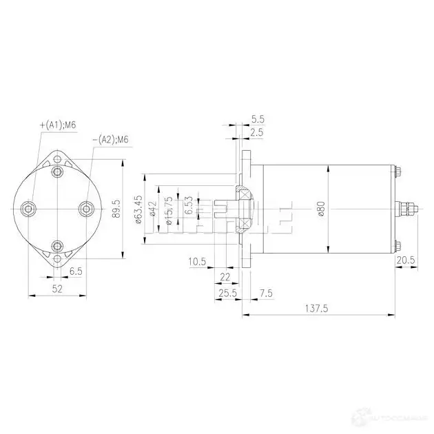 Электродвигатель MAHLE ORIGINAL MM 200 11216177 11.216.177 2358754 - Изображение 1