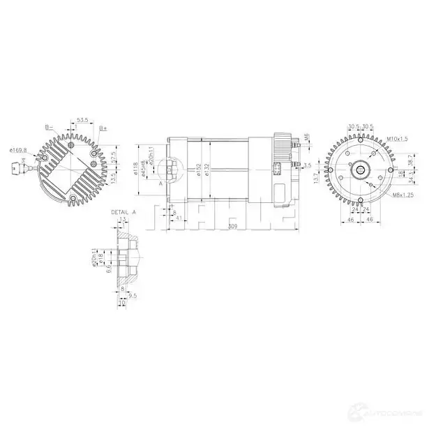 Электродвигатель MAHLE ORIGINAL 72736464 MM 248 2358792 11.213.234