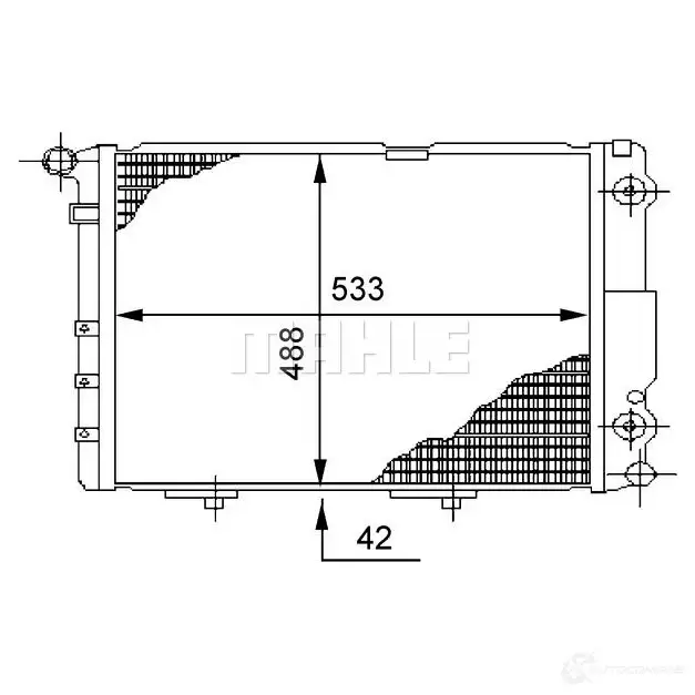 Радиатор охлаждения двигателя MAHLE ORIGINAL CR 294 000S 9CZ ED 1437582043 изображение 0