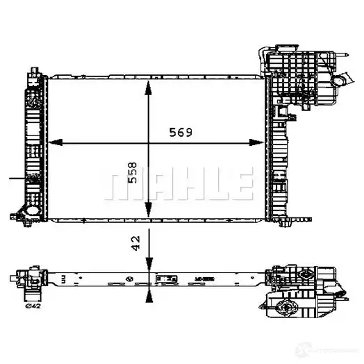 Радиатор охлаждения двигателя MAHLE ORIGINAL CR 385 000P CGXH T 1437574663 изображение 3