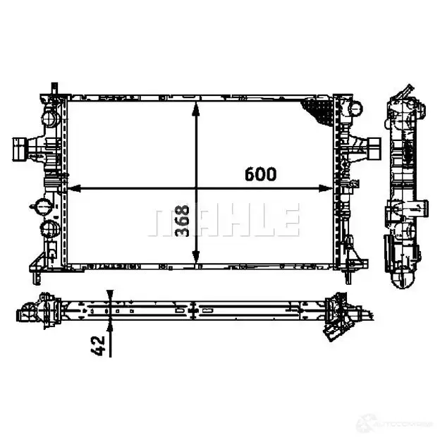 Радиатор охлаждения двигателя MAHLE ORIGINAL CP0S 0 1437581729 CR 319 000P изображение 0