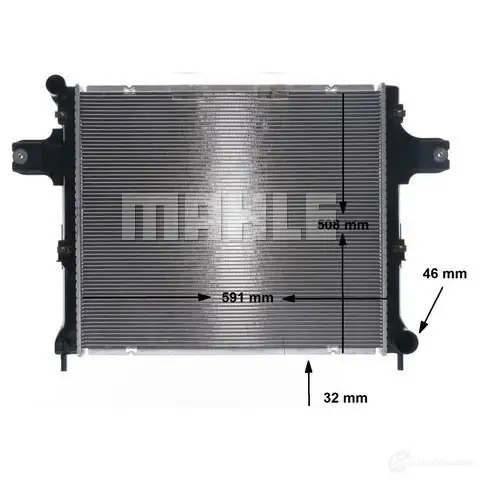 Радиатор охлаждения двигателя MAHLE ORIGINAL ZD 332MB CR 1696 000S 1437577405 изображение 6
